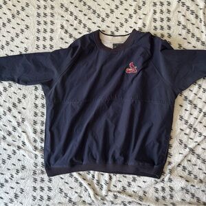 Used XL Navy Blue Cardinals Antigua Nylon Pullover